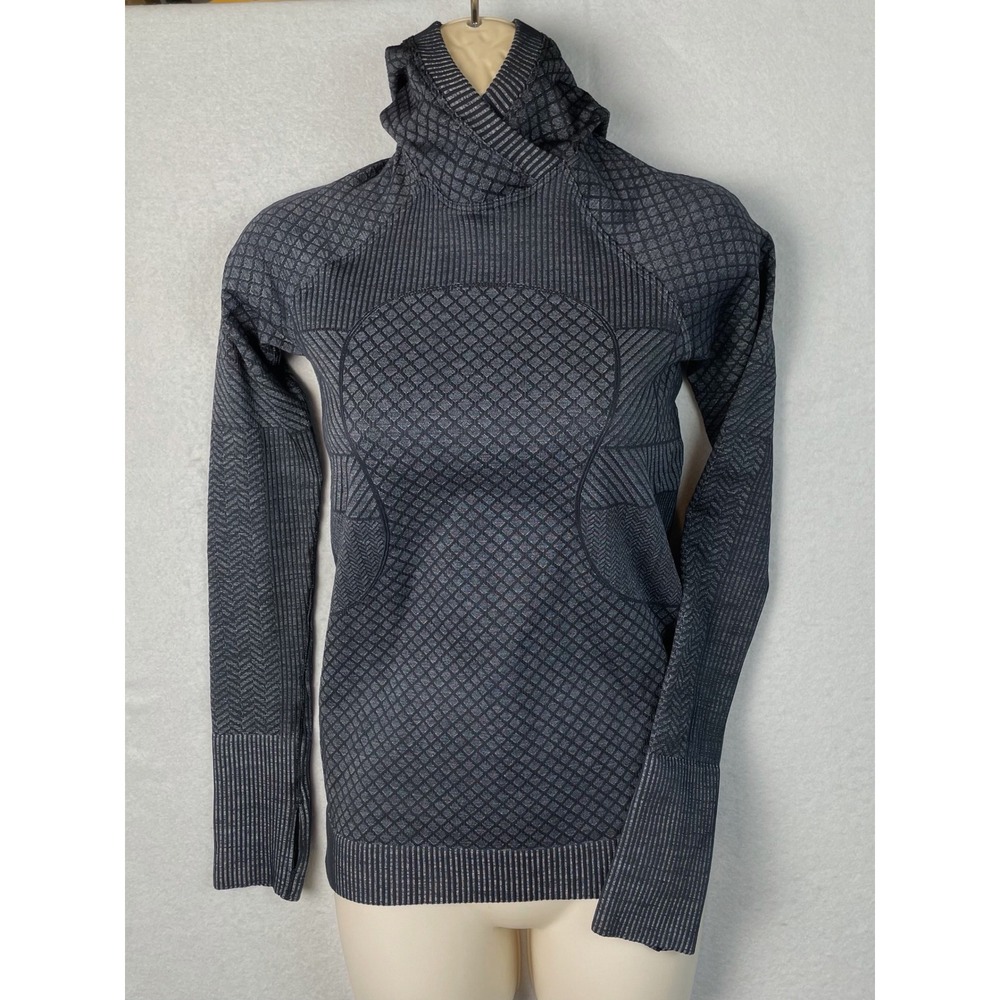 Lululemon Hooded Knit Pullover Thumbholes Slim Fit